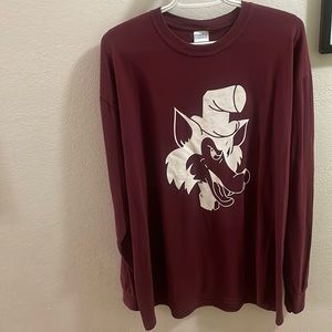 Womens XXL Maroon and White TEAM Long Sleeve Shirt
